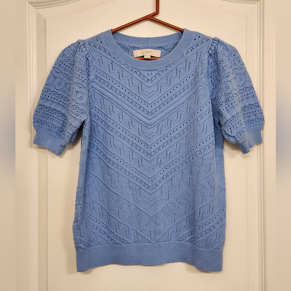 Women's Loft Knit Sweater Tee Small